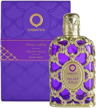 Orientica Luxury Velvet Gold Eau De Parfum 80ml – Notes of Vanilla, Caramel, Rose, Bergamot, Musk - Powdery Gourmand Floral Arabic Perfume for Women & Men على Amazon.ae - متتبع الأسعار