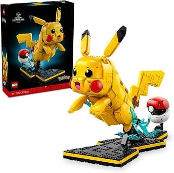 LEGO Pokémon Pikachu and Poké Ball 72152 | Building Set for Adults, Posable Anime Figure & Display Stand, DIY Room Decor, Collectible Gaming Gift, 2,050 Pieces - متتبع أسعار Amazon.sa