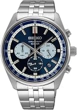 Seiko Analoge Herrenuhr mit weißem Zifferblatt, Edelstahl - Best Deal Finder