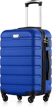 COOLIFE Carry on Luggage Travel Gear Trolley Bag ABS Lightweight Hard Shell Suitcase with TSA lock and Durable 4 Spinner Wheels (Blue, S(20 inch)) on Amazon.ae - Price Tracker