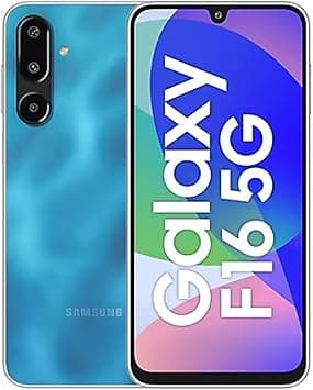 Samsung Galaxy F16 5G (Vibing Blue, 6GB RAM, 128GB Storage) | Dual SIM | MediaTek Dimensity 6300 | 50MP Triple Camera | 5000mAh Battery | sAMOLED FHD+ Display | 6 Years of Security Updates -India on Amazon.ae - Price Tracker