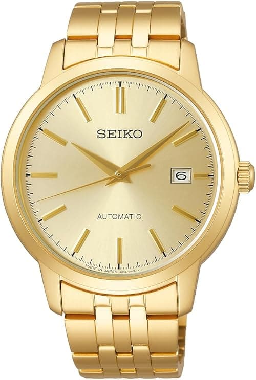 Seiko Selection S-Series INTERNATIONAL LINE Men's Mechanical, Case Band: Yellow Gold/Dial: Light Gold, Bracelet Type, Case Band: Yellow Gold/Dial: Light Gold, Bracelet Type on Amazon.ae - Price Tracker