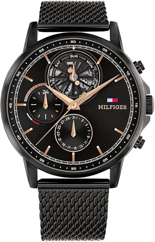 Tommy Hilfiger STEWART MENS BLACK DIAL IONIC PLATED BLACK STEEL Watch - 1710610 on Amazon.ae - Price Tracker