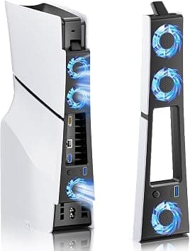 Cooling Fan Compatible with PS5/PS5 Slim with LED Light,Quiet and Efficient Cooling(White) (PS5 Slim Cooling Fan) on Amazon.ae - Price Tracker