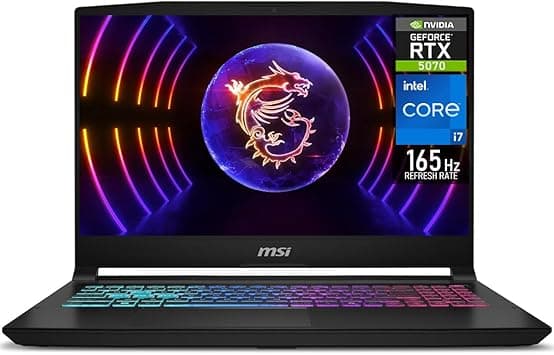 MSI KATANA 15HX GAMING 14th Gen i7-14650HX, 16GB DDR5 RAM, 1TB SSD, 15.6’’ (QHD, 2560x1440) 165Hz, NVIDIA RTX 5070/8GB Graphic, 4-ZONE RGB BACKLIT KEYBOARD, BLACK, WINDOWS 11, ENG KB on Amazon.ae - Price Tracker