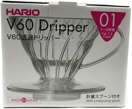 Hario V60 Glass Coffee Dripper Size 01 transparent VD-01T على Amazon.ae - متتبع الأسعار