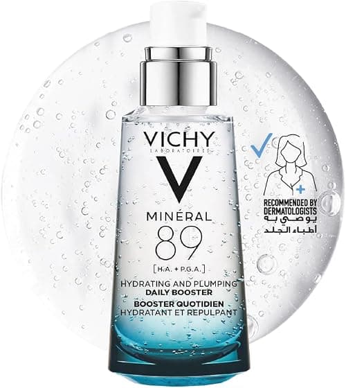 Vichy Mineral 89 Hyaluronic Acid Face Serum, Facial Gel Moisturizer and Pure Hyaluronic Acid Hydrating Serum for Sensitive or Dry Skin على Amazon.ae - متتبع الأسعار