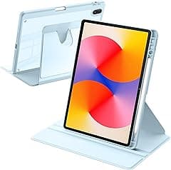 Rotating Case Compatible with Huawei MatePad SE 11 Inch 2024 with Pen Holder, 360 Degree Rotation Protective Stand Cover Clear Back, Auto Wake/Sleep, Sky Blue - Amazon.ae Price Tracker