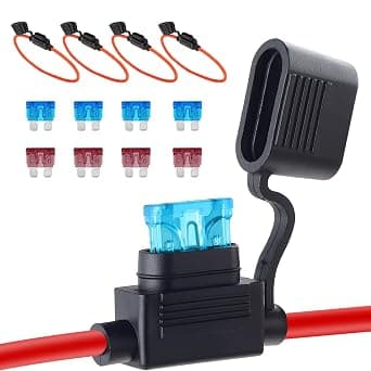 4 Pack 16AWG Inline Fuse Holder Kit with 8pcs ATC/ATO Standard Blade Fuses, 10A/15A, Waterproof, 12V/24V, for Automotive Dash Cam, GPS, Car Gauge, Golf Cart Lighting on Amazon.ae - Price Tracker