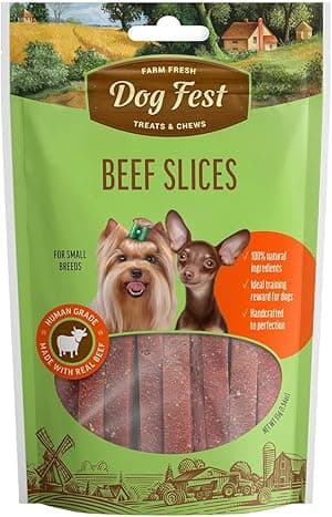 Dog Fest Beef Slices for Mini Dogs,Dog Treats - 55g -1.94oz - Amazon.ae Price Tracker