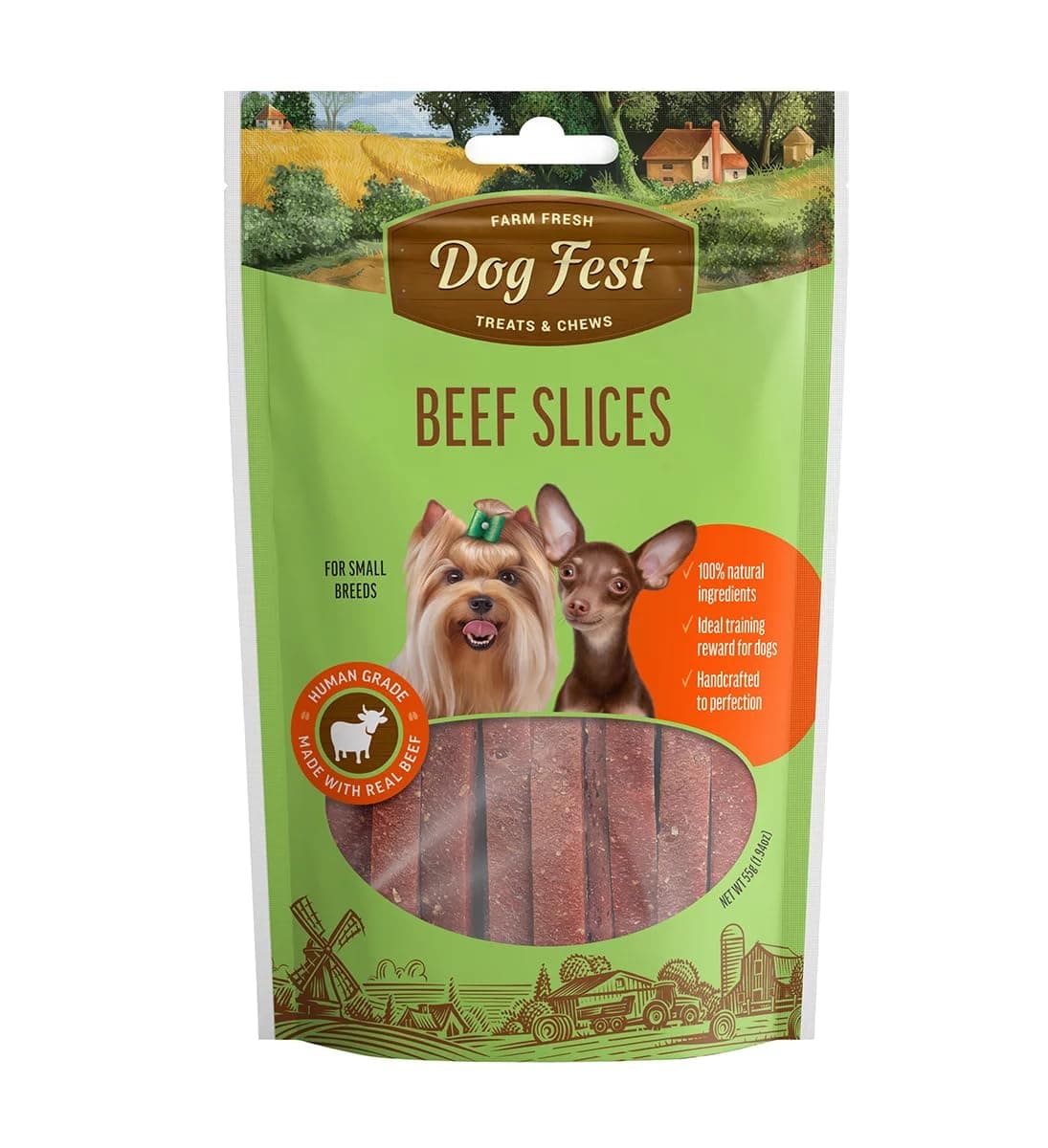 Dog Fest Beef Slices for Mini Dogs,Dog Treats - 55g -1.94oz on Amazon.ae - Price Tracker
