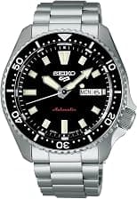 Seiko SRPL85K1 5 Sport Stainless Steel Automatic GMT Watch for Men, 42 mm Case Size, Black/Silver - Best Deal Finder