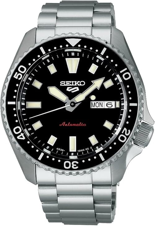 Seiko SRPL85K1 5 Sport Stainless Steel Automatic GMT Watch for Men, 42 mm Case Size, Black/Silver on Amazon - Best Deal Finder