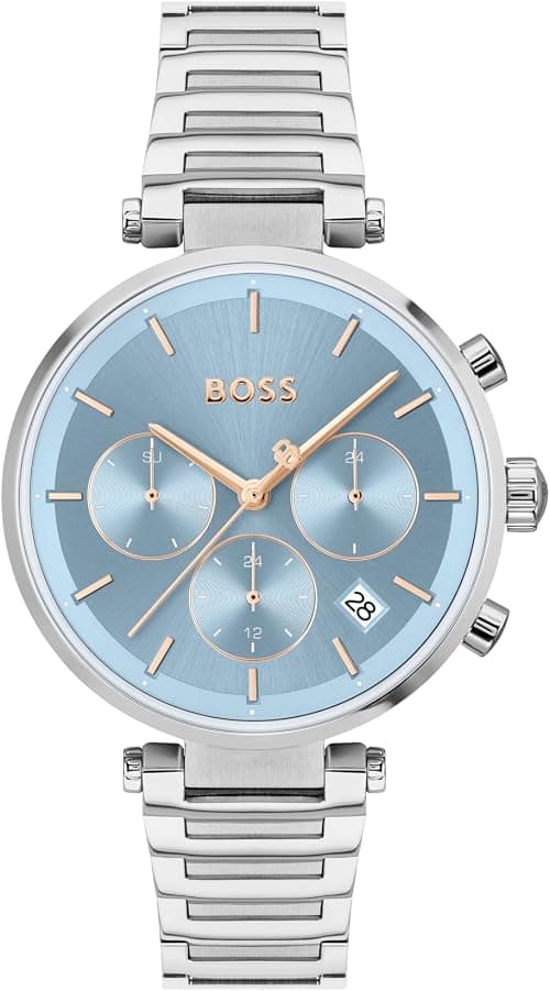 BOSS Majesty Sport Women's 3H Quartz Multifunction Watch, Stainless Steel, 3ATM/30m Water Resistant - Sporty and Elegant Timepiece - Gift for Her, 36mm على Amazon.ae - متتبع الأسعار