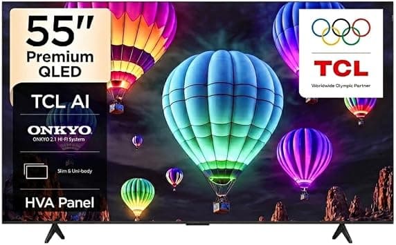 TCL 55T69D Google Television 55 Inch T69D QLED 4K Smart TV (2026 Model) with Colorful Quantum Crystal HDR 10+, Superior Picture Quality, AiPQ Processor, Dolby Vision + Atmos, DTS Virtual:X - Black on Amazon.ae - Price Tracker