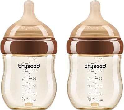 Thyseed Natural Anti-Colic Baby Bottle (PPSU（1+ Months (5 Ounce) 2 Pack）) on Amazon.ae - Price Tracker