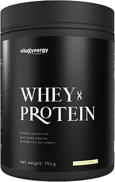 Vanilla Whey Protein Powder with Digestive Enzymes, 22g Protein per Serving, Low Sugar & Low Fat, Smooth Mixing Formula, 750g (25 Servings) on Amazon.ae - Price Tracker