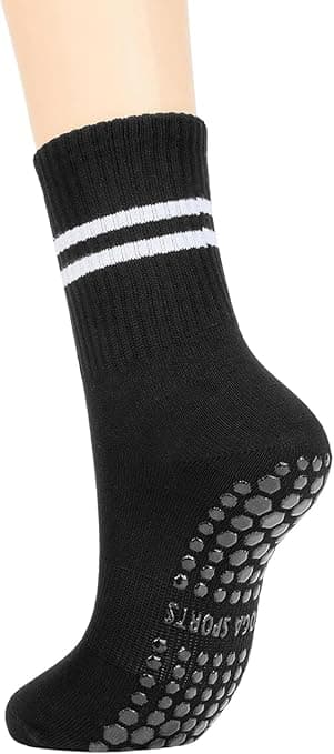 3 Pairs Sticky Grip Pilates Yoga Socks for Women Non-Slip Reformer, Barre, Ballet Dance Workout with Anti-Skid Soles (Extra Traction) on Amazon.ae - Price Tracker