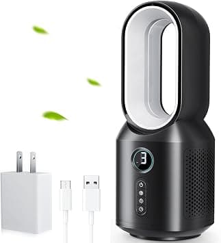 let'me 13 Inch Desk Fan, Small Table Fan Without Blades, Small Fan with 3 Speeds and Night Light, Silent Desk Fan for Staff Bedroom on Amazon.ae - Price Tracker