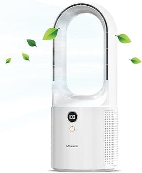 Moxedo Desktop Bladeless Fan Mini Cooling Fan with 6-Speed Options, USB Rechargeable Battery, LED Digital Display, Personal Portable Cordless Fan for Desk Home, Office, Bedroom on Amazon.ae - Price Tracker