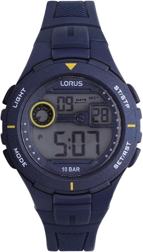 LORUS Men's Digital Quartz Watch with Silicone Strap, Black on Amazon.ae - Price Tracker