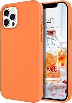 DOMAVER Case Compatible with iPhone 12 / iPhone 12 Pro Slim Smooth Liquid Silicone Soft Gel Rubber Microfiber Lining Cushion Protective Cover for iPhone 12/iPhone 12 Pro 5G 6.1 Inch (2020), Kumquat on Amazon.ae - Price Tracker
