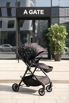 Fun Moment Foldable Baby Stroller with Adjustable Seat, Storage Basket, Safety Belt and Umbrella (Color1) on Amazon - Best Deal Finder