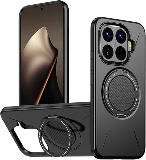Magnetic Phone Case Compatible for Xiaomi 15T Pro 2025, Ring Holder Magnetic Stand & Supports Wireless Charging, Heavy Duty Protective Case with 360° Rotating Stand (Black) on Amazon.ae - Price Tracker