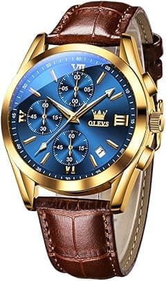 OLEVS Watch for Men Silicone Strap Chronograph Luxury Multifunction Dial Luminous Waterproof Calendar Moon Phase Analog Quartz Sports Wrist Watches - Amazon.ae Price Tracker