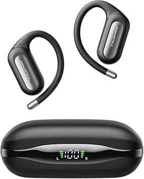 TRUEFREE EarFit DS1 Open Ear Wireless Earbuds Headphones, Bluetooth 6.0 Ear buds Earhook with LED Display, 40H Playtime, Waterproof IPX5, Secure Fit, Noise Cancelling Mic for Sport, Work & Commute - Amazon.ae Price Tracker