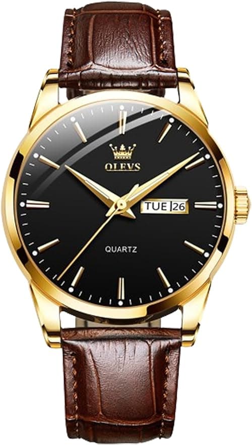 OLEVS Men Automatic Watch Skeleton 5 Hands Mechanical Classic Luxury Multi Calendar Stainless Steel Waterproof Wrist Watch for Men on Amazon.ae - Price Tracker