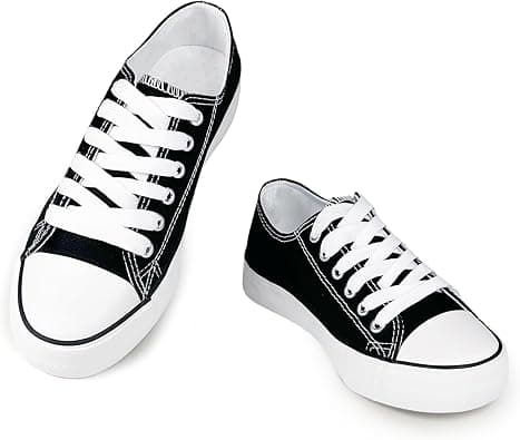 Canvas Shoes for Women Men Casual Low Top Sneakers, Unisex Fashion Classic Lace Up Walking Shoes for Everyday Wear on Amazon.ae - Price Tracker