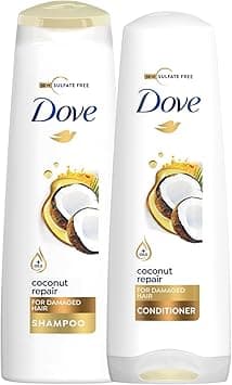 DOVE Shampoo, repairs signs of damaged hair, Coconut Repair, no dyes, parabens or sulfates, 400ml + Conditioner, 320ml on Amazon.ae - Price Tracker