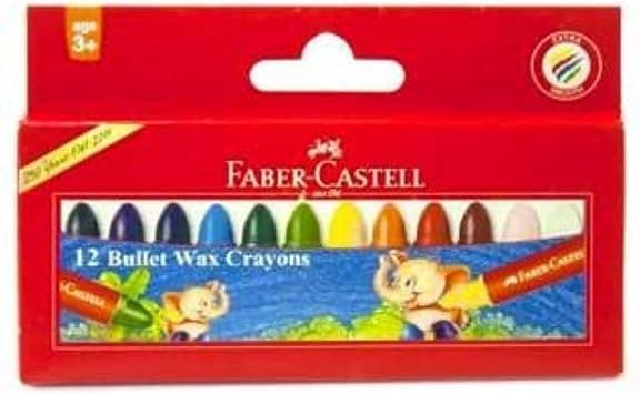 Faber-Castell Bullet Wax Crayons - Set of 12 - متتبع أسعار Amazon.sa