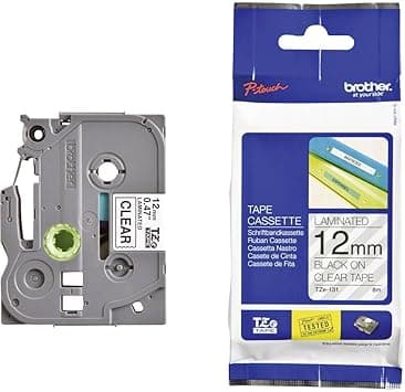 Brother TZE -131 12mm Black on Clear Label Tape on Amazon.ae - Price Tracker