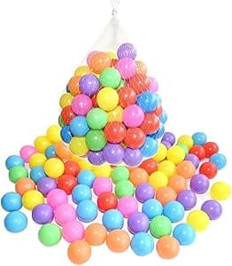 SKY-TOUCH 100 Pieces Each Pack of Soft and Colorful Plastic Ocean Balls, Ideal to fill Indoor and Outdoor Playpen, Ball Pits and Playhouse for Babies, Toddlers and Kids (Item Diameter:5.5cm) on Amazon.ae - Price Tracker