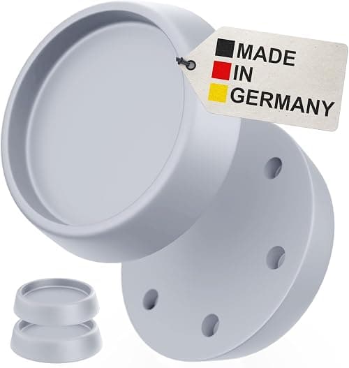 BAUHELD® Vibration Damper Washing Machine [Pack of 4] - Robust Rubber Feet Made of Soft PVC [Made in Germany] - Vibration Damper Suitable for Miele Midea Siemens Bosch Haier Beko AEG - Light Grey on Amazon.ae - Price Tracker