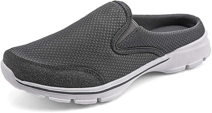 MizHome Men's Open Back Sneaker Clogs Knit Mules Shoes Lightweight Breathable Slippers على Amazon.ae - متتبع الأسعار