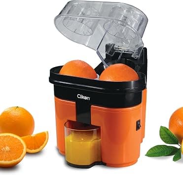 Clikon 2 in 1 Citrus Juicer with Dual Squeezer Technology, One Touch Operation, Built-in Citrus Slicer, 90 Watts, 2 Years Warranty, Orange and Black - CK2258 on Amazon.ae - Price Tracker