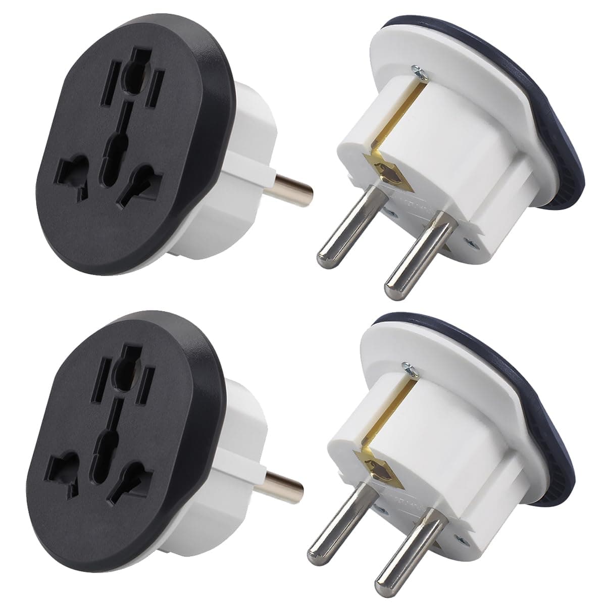 ECVV® [4-Piece]Plug Converter, UAE, USA, EU, UK, AU, CN to KSA/EU/Germany Socket, Travel Adapter, Universal Socket Travel Adaptor for Business Trip Holiday Hotel Airport for Cell Phone, Laptop on Amazon.ae - Price Tracker