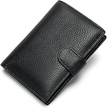 Genuine Leather Multi-Card Bit Business Card Wallet Cowhide Men's Wallet Zipper Purses Card Wallets For Women, on Amazon.ae - Price Tracker