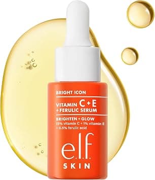 e.l.f. SKIN Bright Icon Vitamin C + E + Ferulic Serum Mini, Brightening & Soothing Face Serum, Helps Even Skin Tone, Vegan & Cruelty-Free, 0.5 fl oz on Amazon.ae - Price Tracker