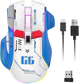 Wireless Gaming Mouse 2.4GHz & Bluetooth Dual Mode, 4000 DPI Adjustable RGB Mouse with 10 Silent Programmable Buttons, Ergonomic Design, Rapid Fire Trigger for PC, Laptop, Mac on Amazon.ae - Price Tracker