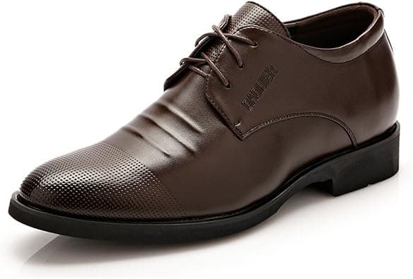 Battle Men Men's Elevator Shoes 2" Taller Lace up Faux Leather Formal Oxford Dress Footwear Removable Invisible Height Increasing Insole Formal Men - Amazon.ae Price Tracker