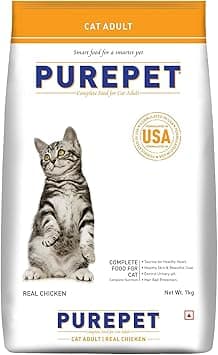 Purepet Adult Dry Cat Food, Real Chicken, 7 Kg | Complete & Balanced Nutrition, Taurine For Healthy Heart, Controls Urinary pH, Healthy Skin & Coat on Amazon.ae - Price Tracker