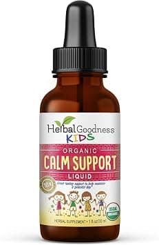 Kids Calm Support Liquid Extract 1oz with Magnesium Glycinate, Magnesium Citrate, Multivitamin - Magnesium for Kids - 1oz Bottle, 1 Unit - Herbal Goodness - Best Deal Finder