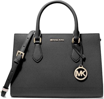 Michael Kors handbag for women Sheila satchel medium (Black With Gold Hardware), Black With Gold Hardware on Amazon.ae - Price Tracker