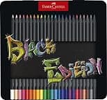 FABER-CASTELL Blackwood 116425 Colouring Pencils, Black Edition, 24 Metal Case - متتبع أسعار Amazon.sa