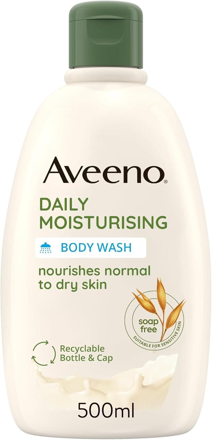 Aveeno Daily Moisturising Body Wash, With Soothing Oat, Suitable For Sensitive Skin, Gently Cleanses and Nourishes, Soap-Free, Lightly Scented, 500ml on Amazon.ae - Price Tracker