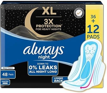 ALWAYS Cool & Dry Maxi Thick, Night Sanitary Pads With Wings, 48 Pads on Amazon.ae - Price Tracker